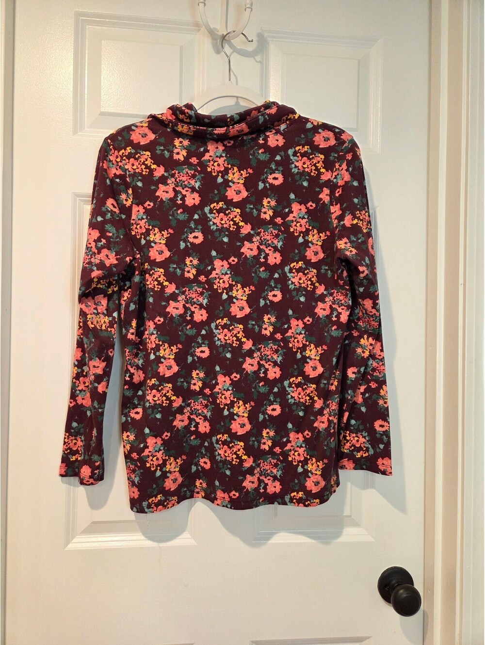 L.L. Bean Women's Floral Print Long Sleeve Shirt Size Large